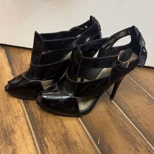BCBG Black Strappy Heels